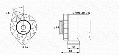 MAGNETI MARELLI 943356408010 -  Генератор